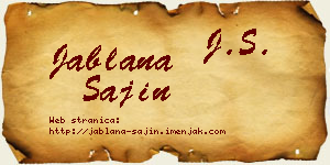 Jablana Šajin vizit kartica